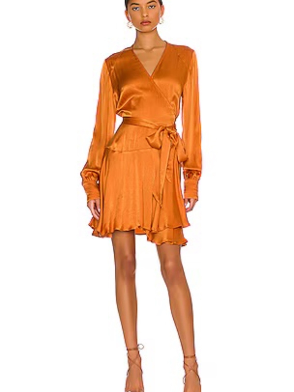 Karina Grimaldi solid mini dress in safran